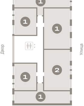 1-к квартира, вторичка, 60м2, 8/17 этаж