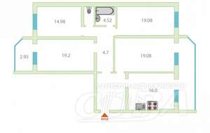 4-к квартира, вторичка, 106м2, 6/9 этаж