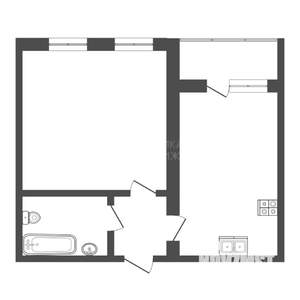 1-к квартира, вторичка, 53м2, 2/9 этаж