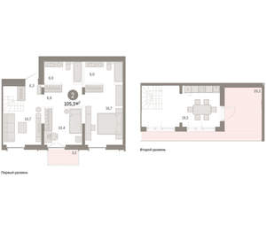 2-к квартира, вторичка, 105м2, 8/16 этаж