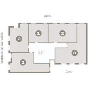 2-к квартира, вторичка, 68м2, 5/10 этаж