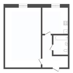 1-к квартира, вторичка, 30м2, 1/5 этаж