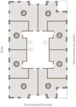 2-к квартира, вторичка, 71м2, 5/25 этаж