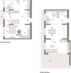 4-к квартира, вторичка, 139м2, 6/17 этаж
