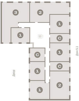 3-к квартира, вторичка, 96м2, 3/16 этаж