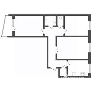 3-к квартира, вторичка, 65м2, 2/9 этаж