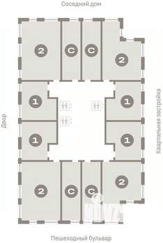 1-к квартира, вторичка, 34м2, 7/25 этаж