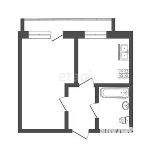 1-к квартира, вторичка, 35м2, 7/9 этаж