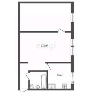 2-к квартира, вторичка, 46м2, 1/5 этаж