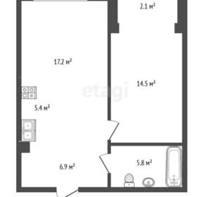 1-к квартира, вторичка, 50м2, 3/10 этаж