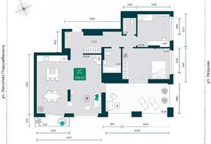 2-к квартира, вторичка, 107м2, 16/17 этаж