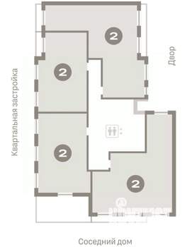 2-к квартира, вторичка, 83м2, 7/7 этаж