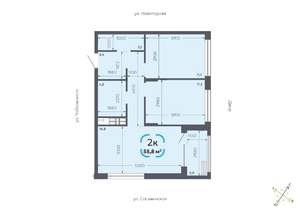 2-к квартира, вторичка, 59м2, 15/16 этаж