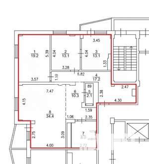 3-к квартира, вторичка, 117м2, 19/20 этаж
