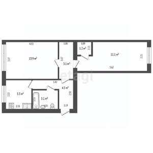 2-к квартира, вторичка, 42м2, 5/5 этаж