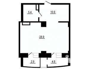 Студия квартира, вторичка, 45м2, 4/24 этаж