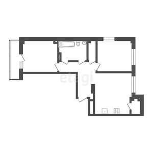 2-к квартира, вторичка, 63м2, 16/16 этаж
