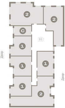 1-к квартира, вторичка, 44м2, 6/11 этаж