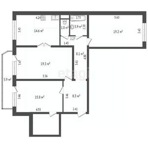 3-к квартира, вторичка, 96м2, 7/10 этаж