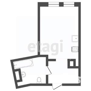 Студия квартира, вторичка, 27м2, 10/19 этаж