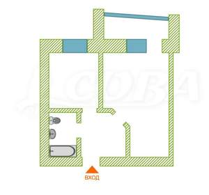 1-к квартира, вторичка, 49м2, 1/14 этаж