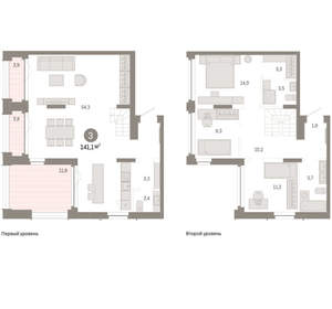 3-к квартира, вторичка, 141м2, 16/16 этаж