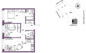 3-к квартира, вторичка, 56м2, 2/16 этаж