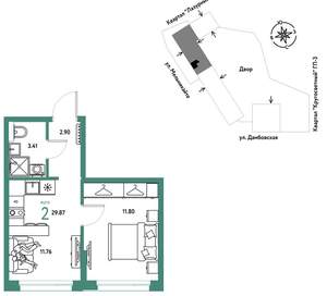 2-к квартира, вторичка, 30м2, 9/16 этаж