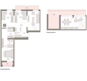 3-к квартира, вторичка, 137м2, 8/25 этаж