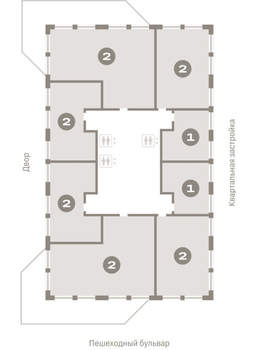 2-к квартира, вторичка, 174м2, 3/25 этаж