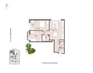 3-к квартира, вторичка, 69м2, 4/24 этаж