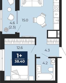 1-к квартира, вторичка, 36м2, 8/25 этаж