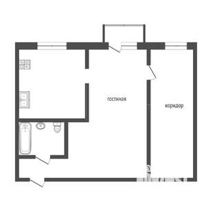 2-к квартира, вторичка, 46м2, 5/5 этаж