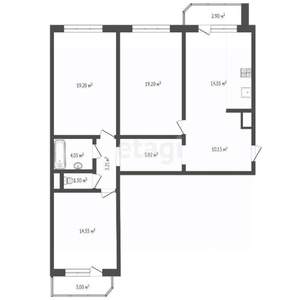 3-к квартира, вторичка, 93м2, 14/15 этаж