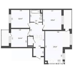 3-к квартира, вторичка, 94м2, 2/4 этаж