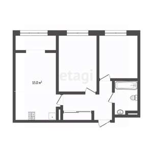 2-к квартира, вторичка, 57м2, 13/19 этаж