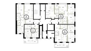 2-к квартира, строящийся дом, 65м2, 1/4 этаж