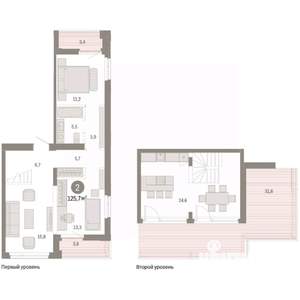 2-к квартира, вторичка, 126м2, 8/8 этаж