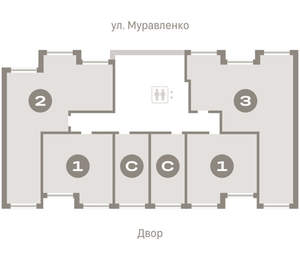 2-к квартира, вторичка, 82м2, 3/8 этаж