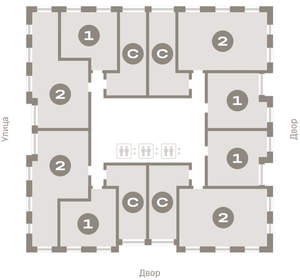 2-к квартира, вторичка, 68м2, 14/25 этаж