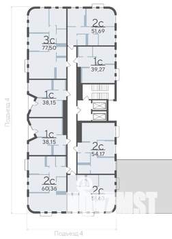 2-к квартира, вторичка, 54м2, 13/17 этаж