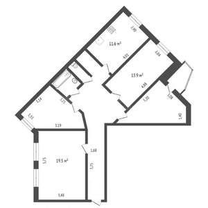 4-к квартира, вторичка, 92м2, 9/10 этаж