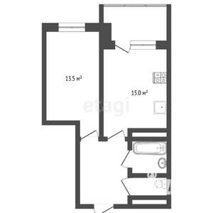 1-к квартира, вторичка, 42м2, 13/17 этаж