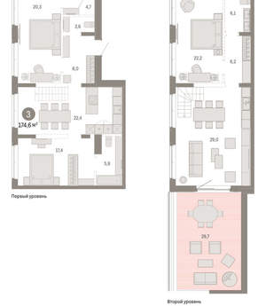 3-к квартира, вторичка, 175м2, 7/11 этаж