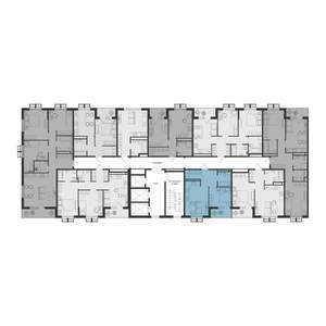 1-к квартира, строящийся дом, 37м2, 23/25 этаж