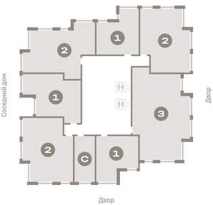 2-к квартира, вторичка, 78м2, 13/16 этаж