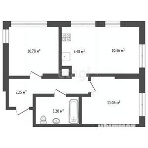 3-к квартира, сданный дом, 50м2, 2/16 этаж