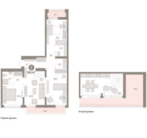 2-к квартира, вторичка, 136м2, 8/25 этаж