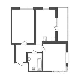 2-к квартира, вторичка, 47м2, 2/17 этаж