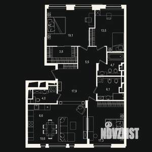 3-к квартира, вторичка, 118м2, 6/8 этаж